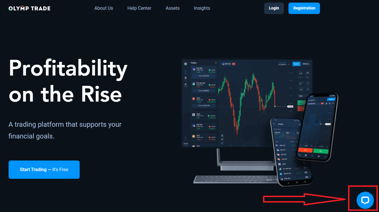 Si të kontaktoni mbështetjen e Olymptrade